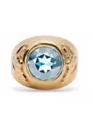  Vintage Jewlery Akvamarín 14k žlté zlato vrc078y